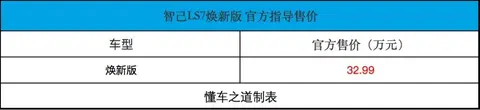 智己LS7焕新版，售32.99万